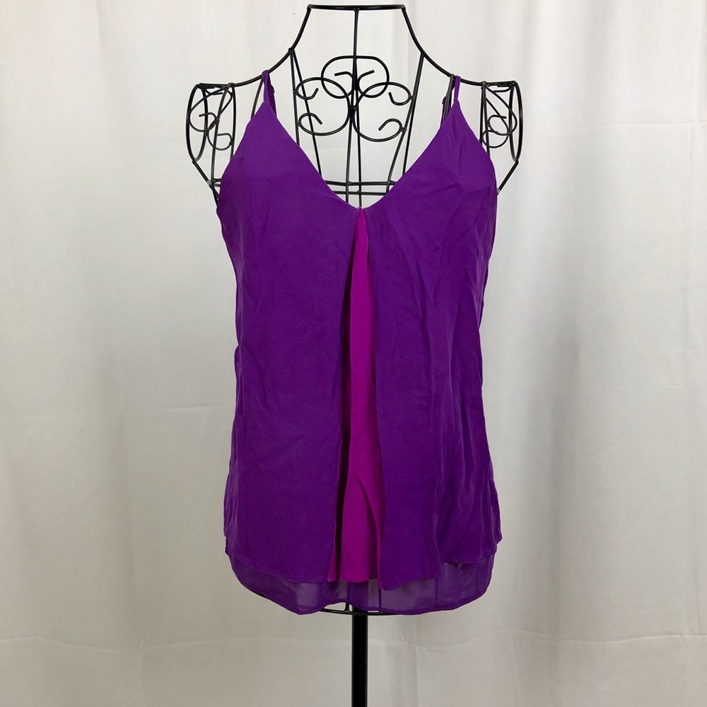 Alice + Olivia layered silk blend cami M
